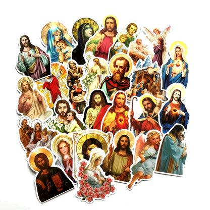 68 Piece Jesus and Christian Stickers - Faith-Inspired Decals