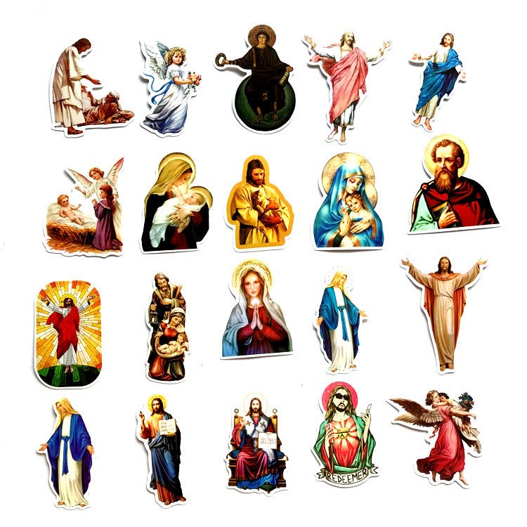 68 Piece Jesus and Christian Stickers - Faith-Inspired Decals