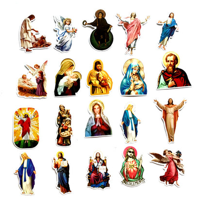 68 Piece Jesus and Christian Stickers - Faith-Inspired Decals