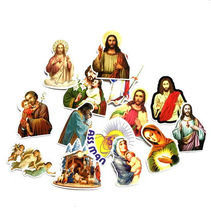 68 Piece Jesus and Christian Stickers - Faith-Inspired Decals