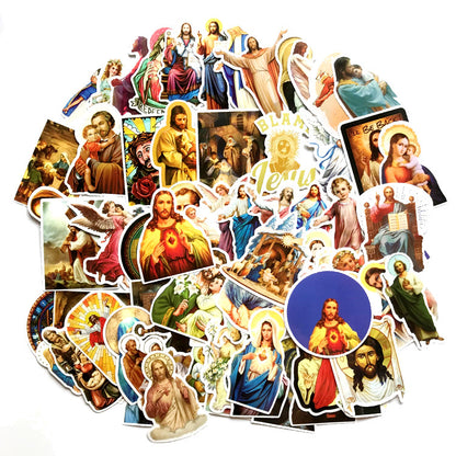 68 Piece Jesus and Christian Stickers - Faith-Inspired Decals