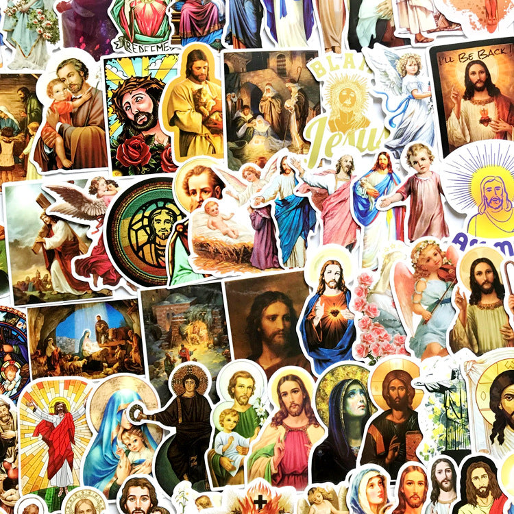 68 Piece Jesus and Christian Stickers - Faith-Inspired Decals