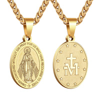 Virgin Mary Medallion Necklace